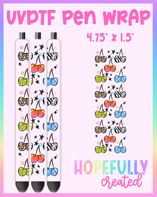 Pattern Cherry UVDTF Pen Wrap