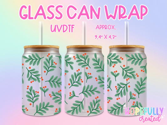 Holly UVDTF Glass Can Wrap