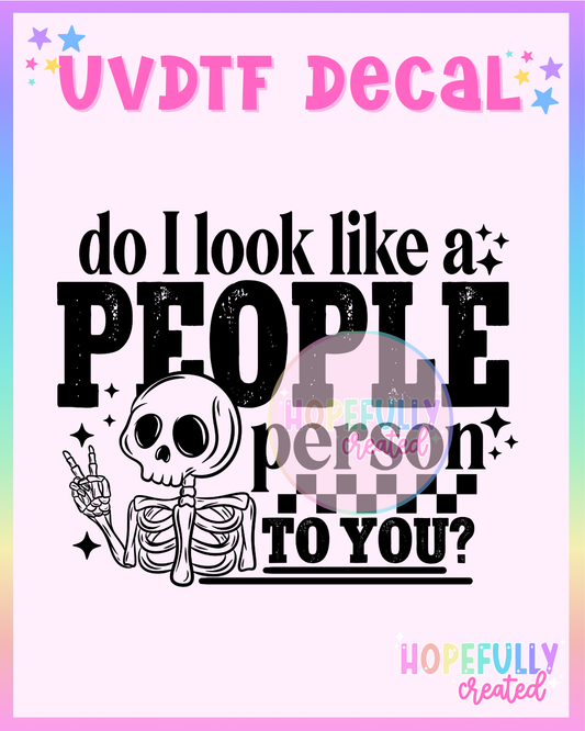 People Person UVDTF Decal