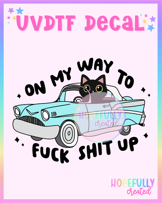 Black Cat UVDTF Decal