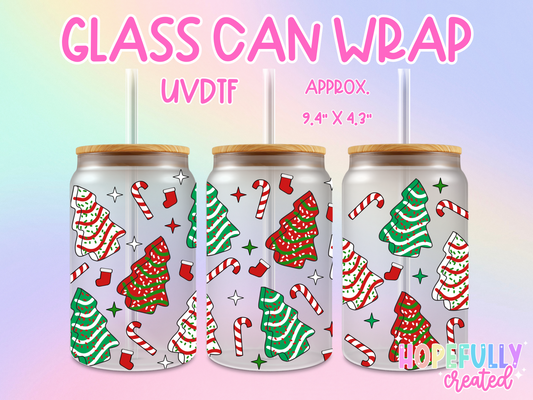 Tree Cakes UVDTF Glass Can Wrap