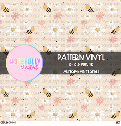 Floral Bees Vinyl Collection - 2357