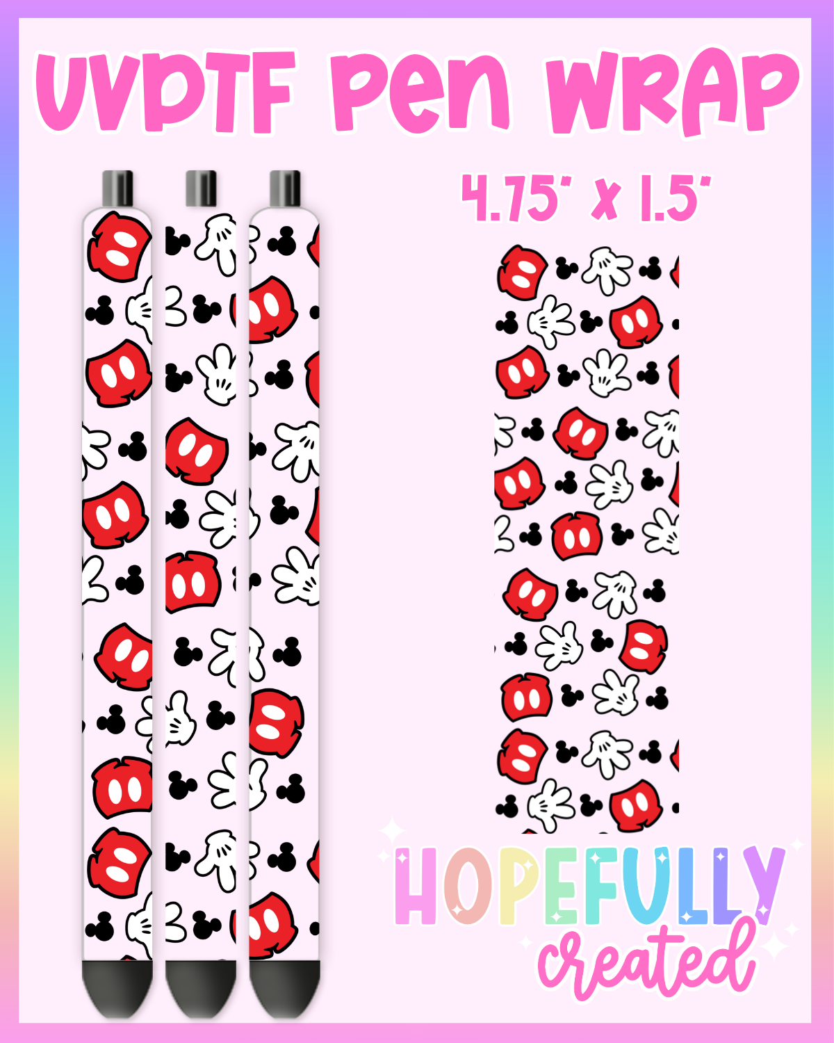 Mouse UVDTF Pen Wrap