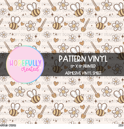 Floral Bees Vinyl Collection - 2359