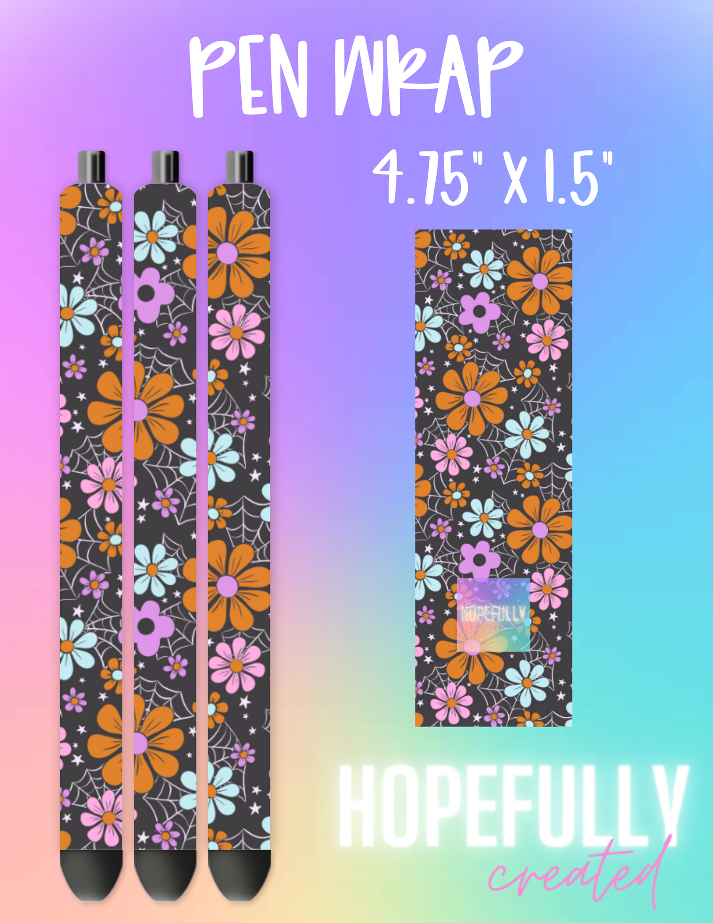 Flower Webs Pen Wrap-276