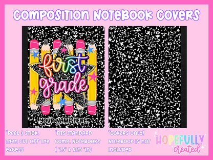 Pencils & Star Composition Notebook Cover