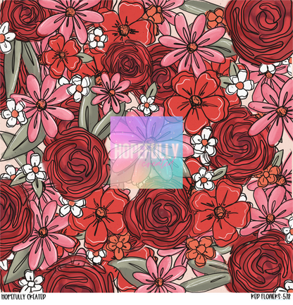 Red Flowers Vinyl Collection - 578