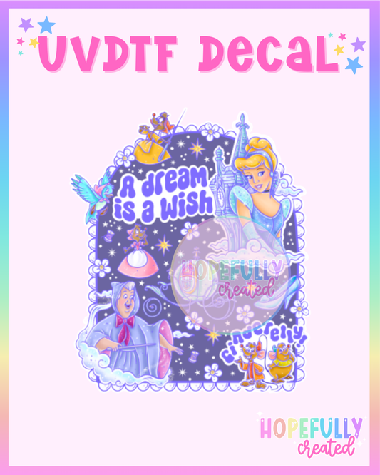 Cinderella UVDTF Decal