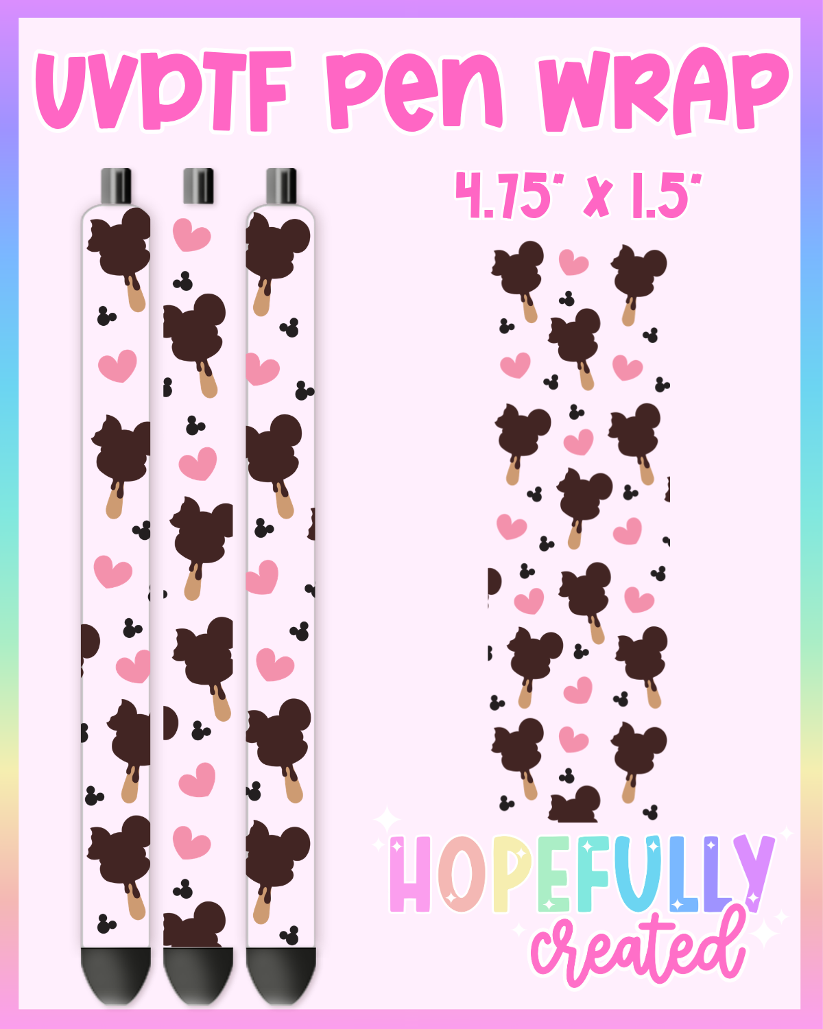 Magical Ice cream UVDTF Pen Wrap