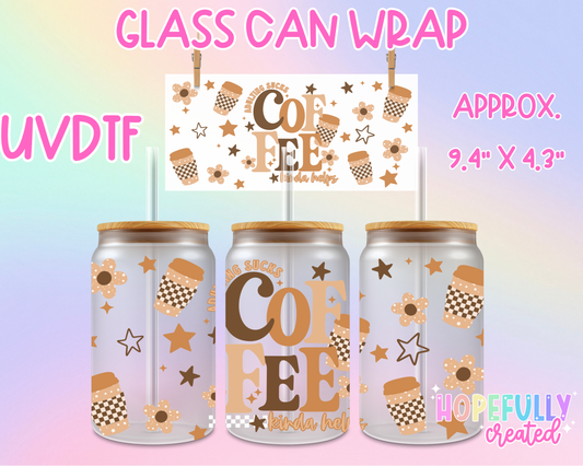 Coffee UVDTF Glass Can Wrap