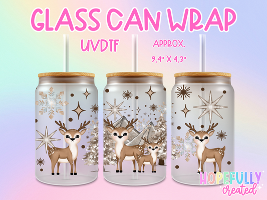 Deer UVDTF Glass Can Wrap