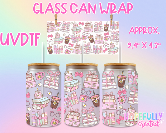 Books UVDTF Glass Can Wrap