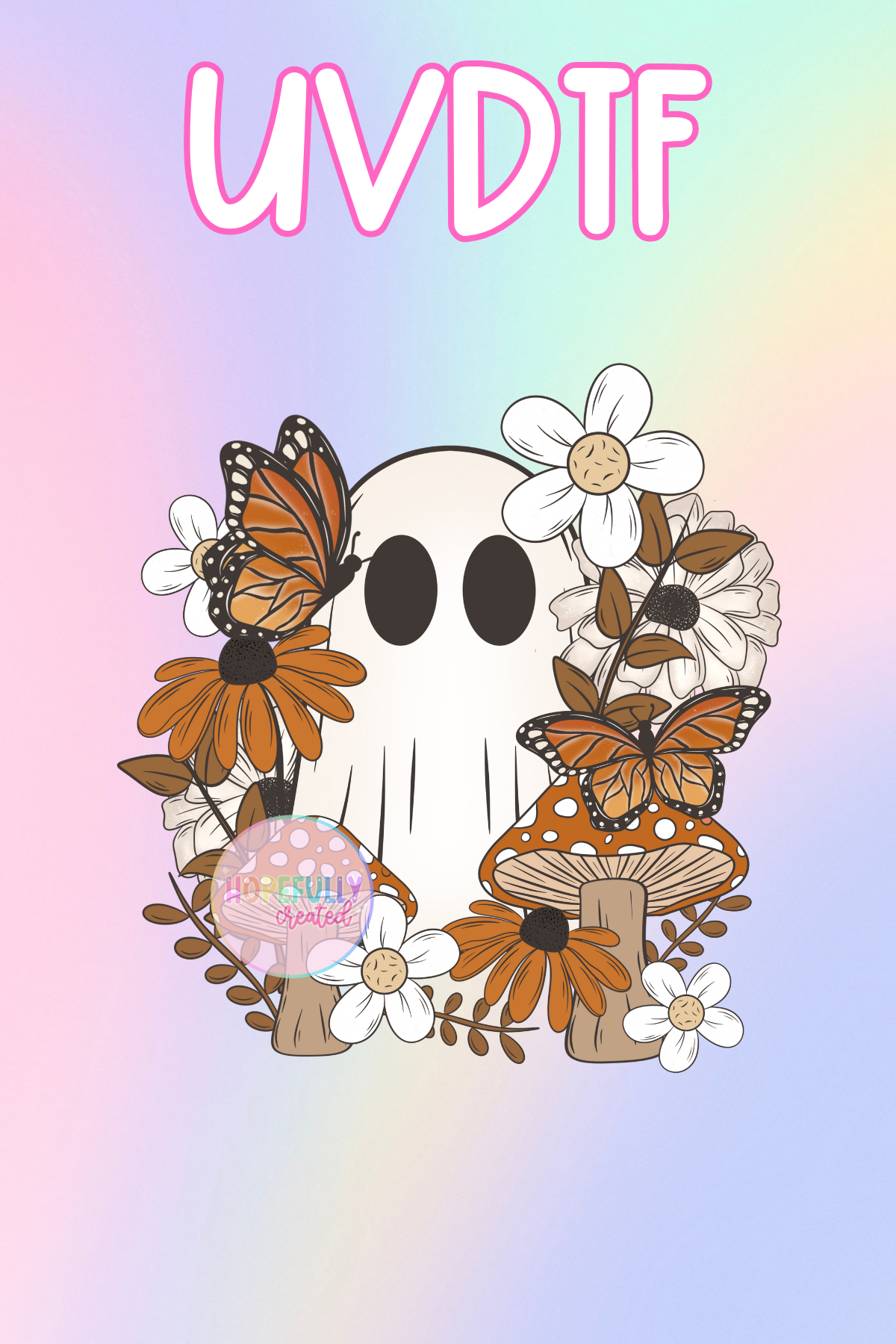 Floral Ghost UVDTF Decal