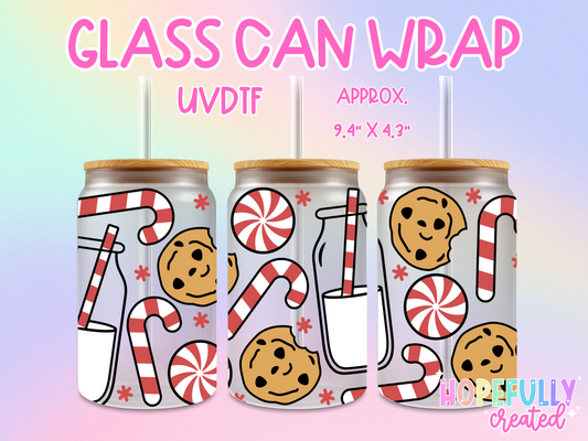 Milk and Cookies UVDTF Glass Can Wrap