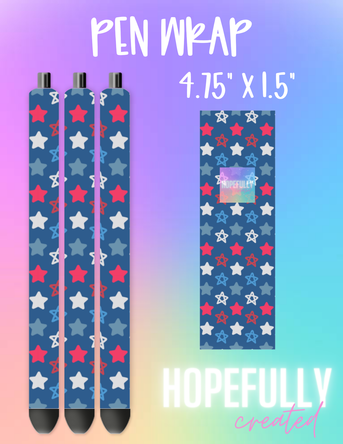 Stars Pen Wrap-1349