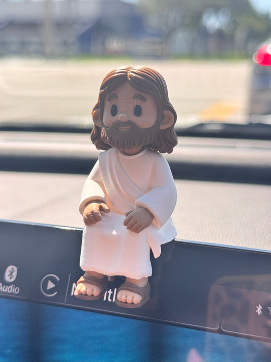 Small Sitting Jesus for Car/Computer