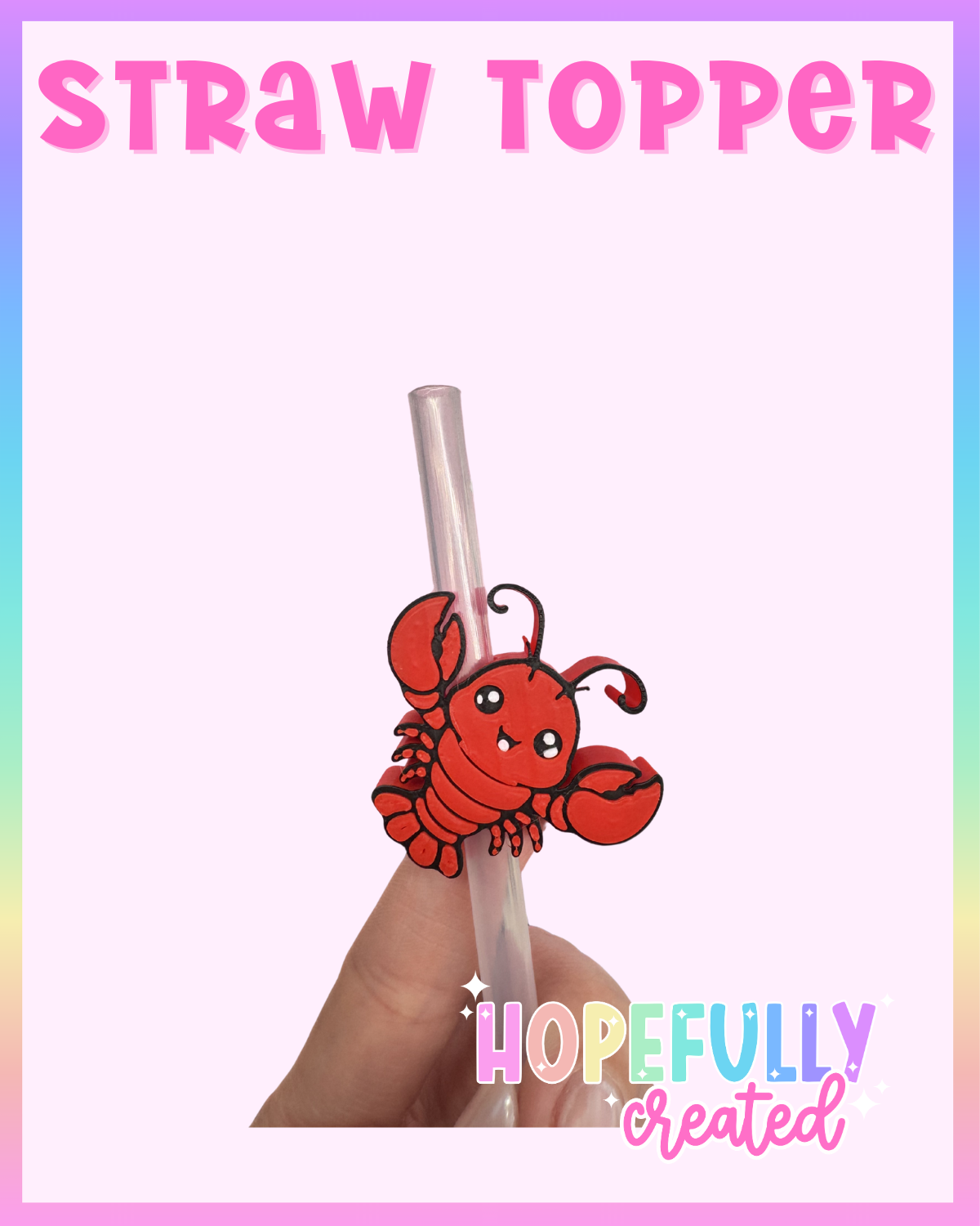 Lobster Straw Topper
