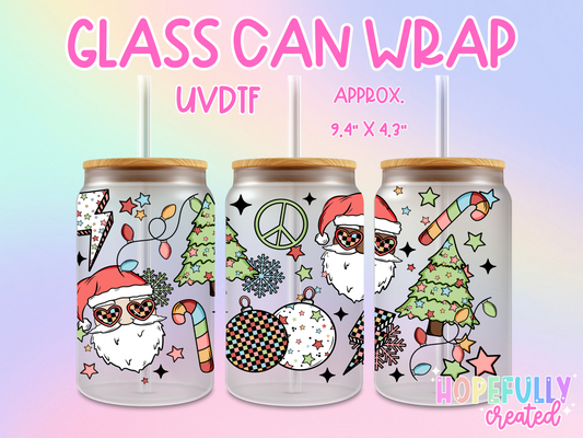 Santa UVDTF Glass Can Wrap