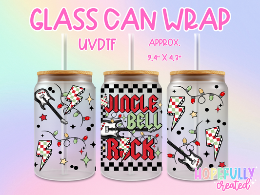 Jingle Bell Rock UVDTF Glass Can Wrap