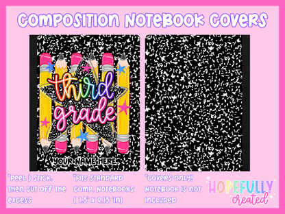 Pencils & Star Composition Notebook Cover