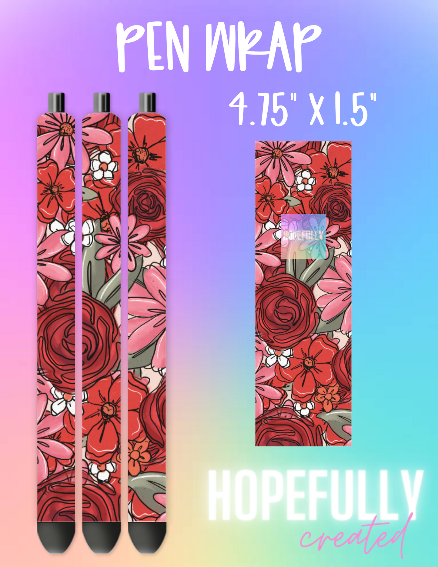 Floral Pen Wrap-692