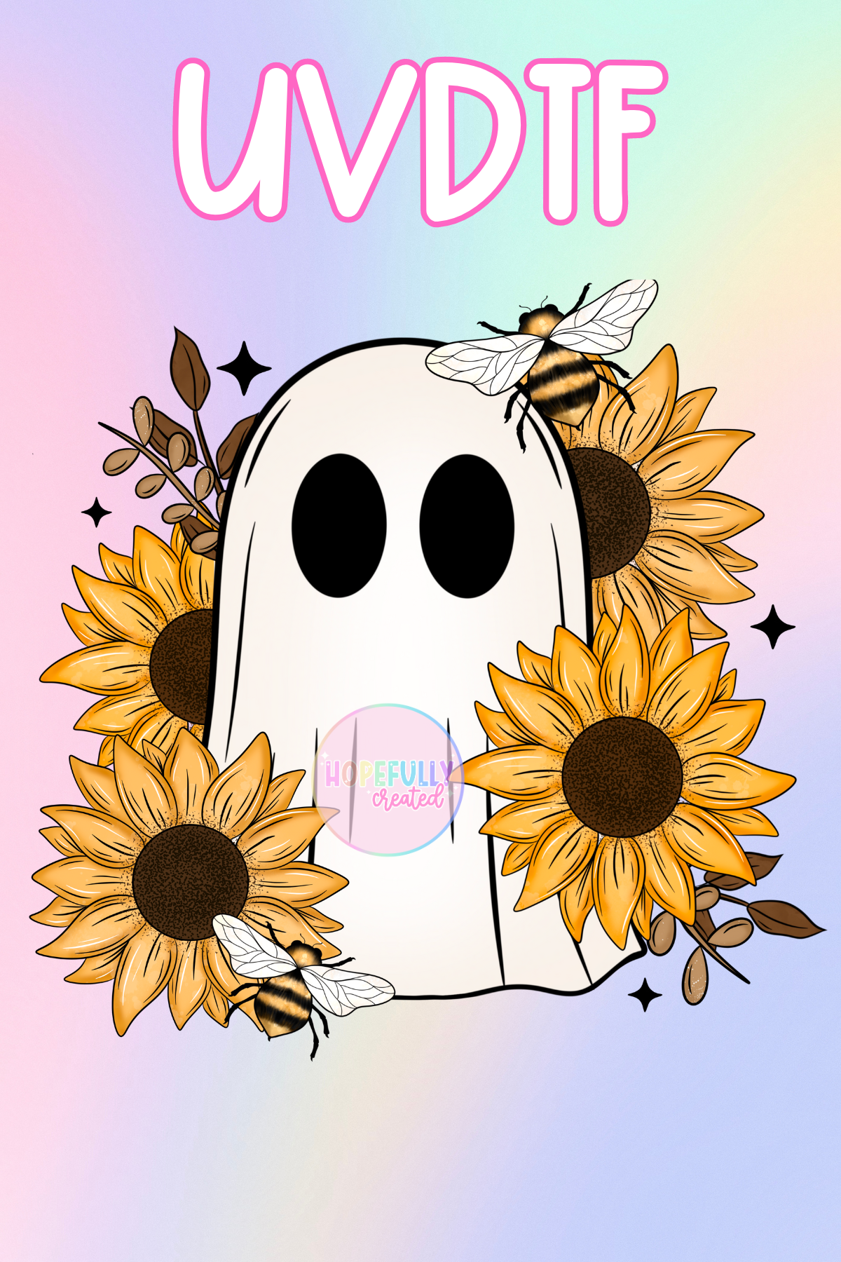 Floral Ghost UVDTF Decal