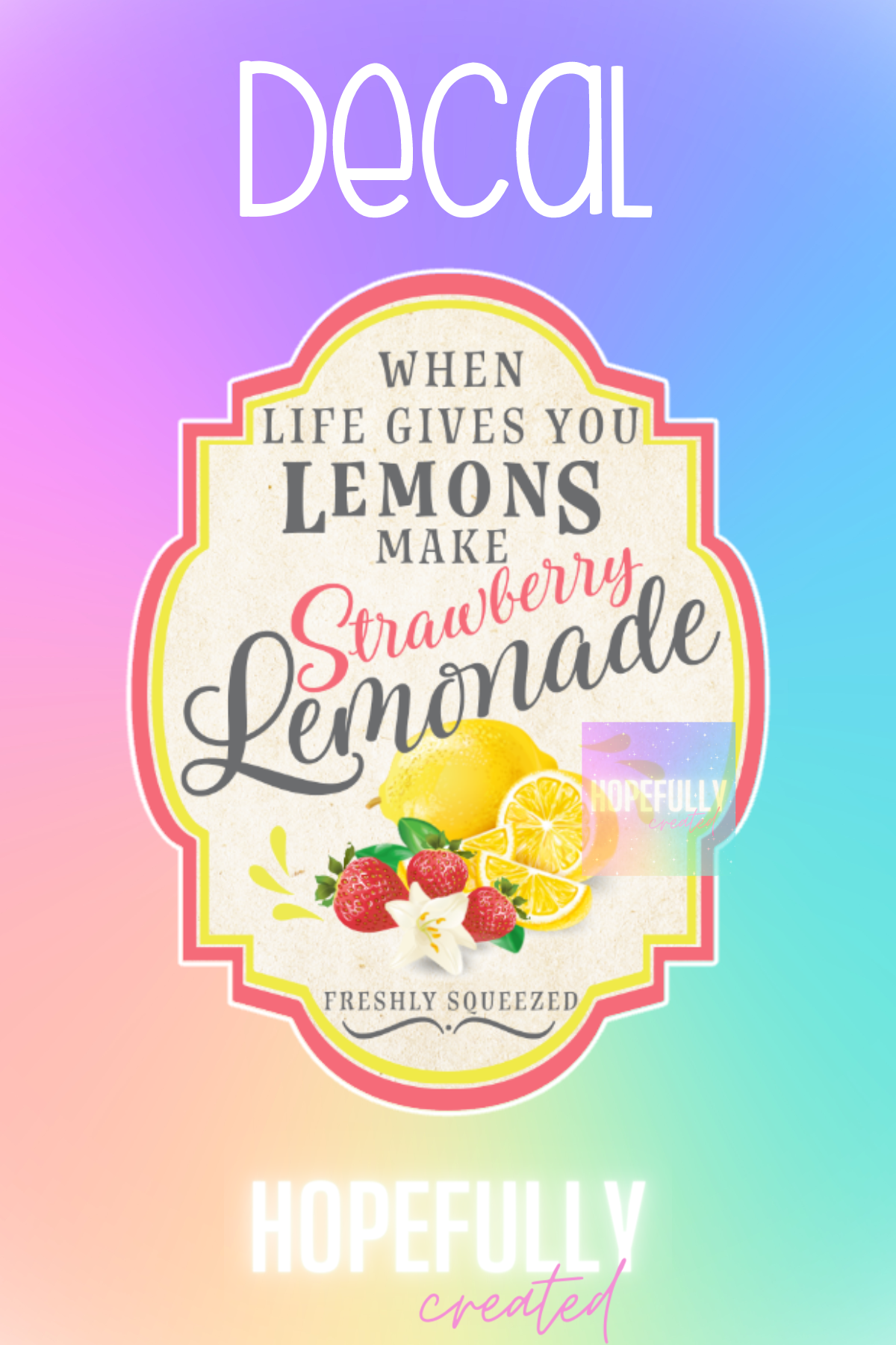 Strawberry Lemonade Decal-194