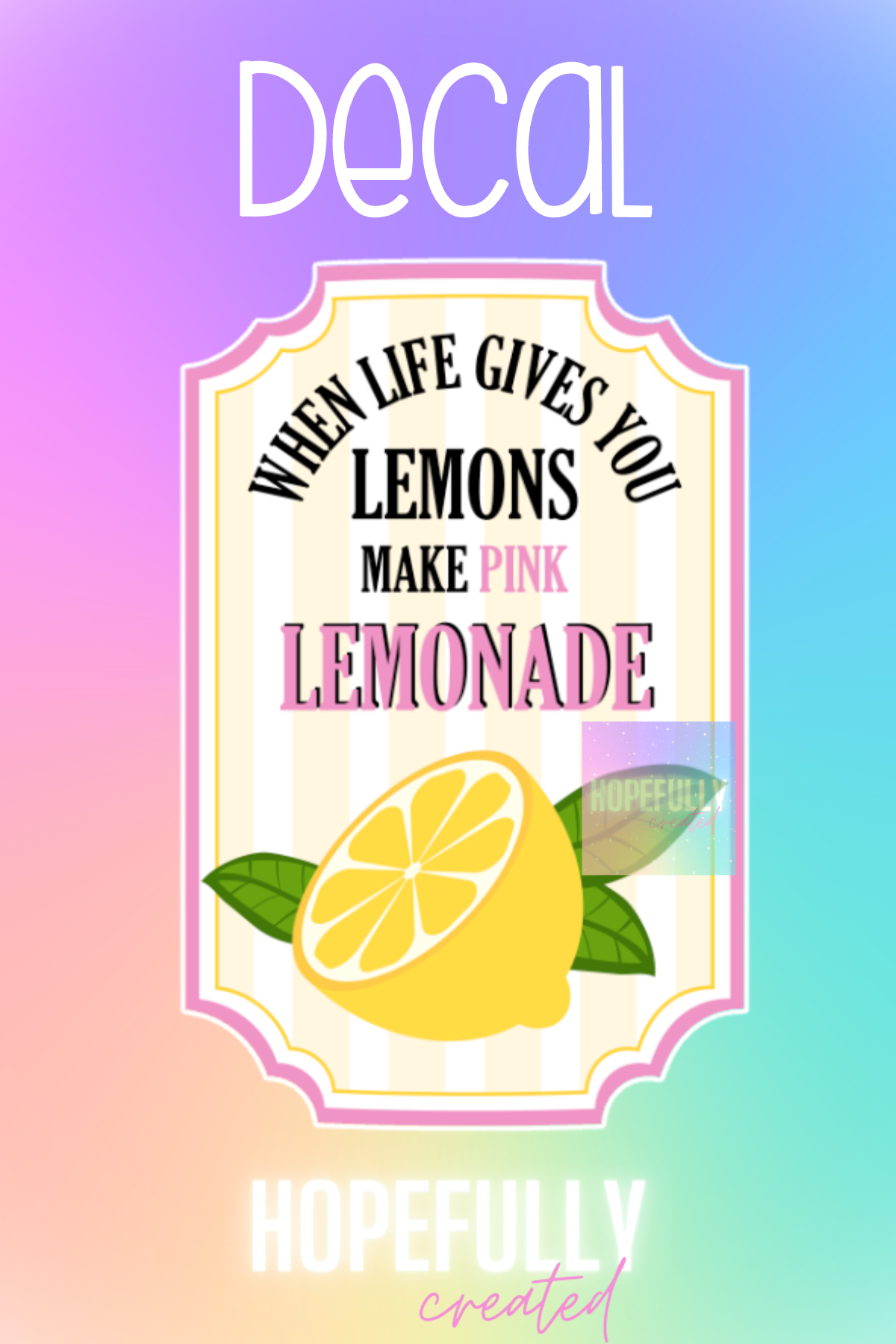 Pink Lemonade Decal-196