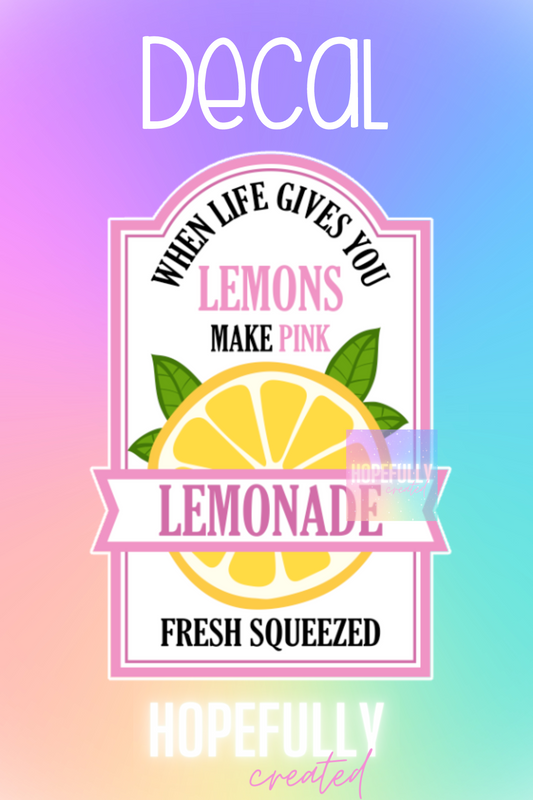 Pink Lemonade Decal-198