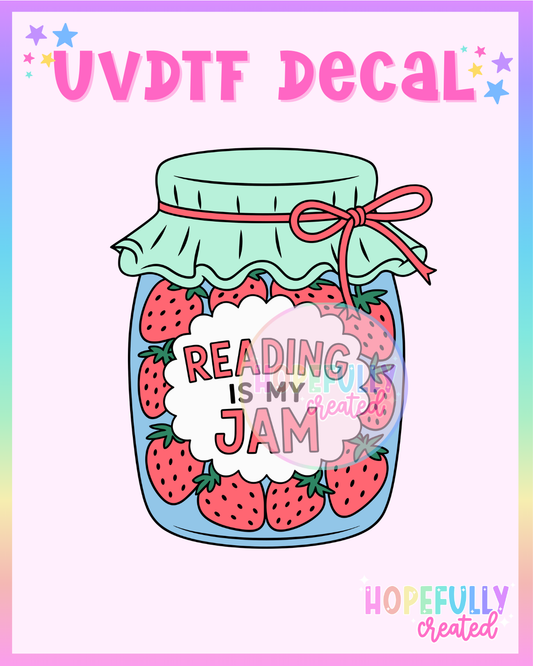 Reading is my Jam UVDTF Decal