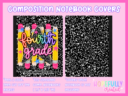 Pencils & Star Composition Notebook Cover