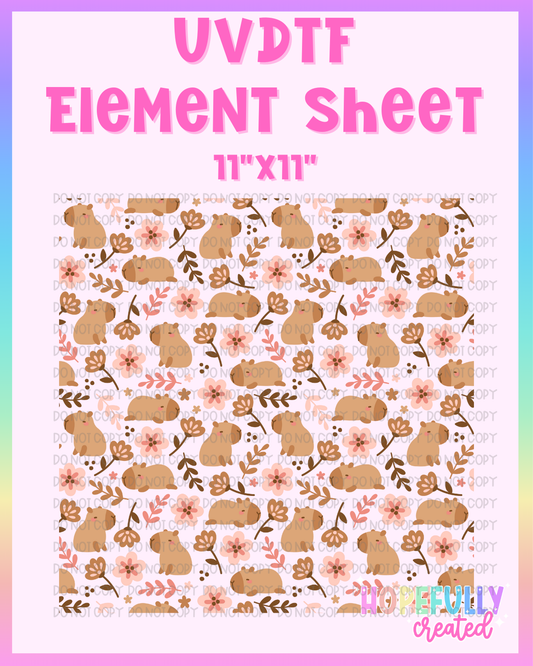 Capybara UVDTF Element Sheet