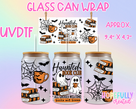 Haunted Book Club UVDTF Glass Can Wrap