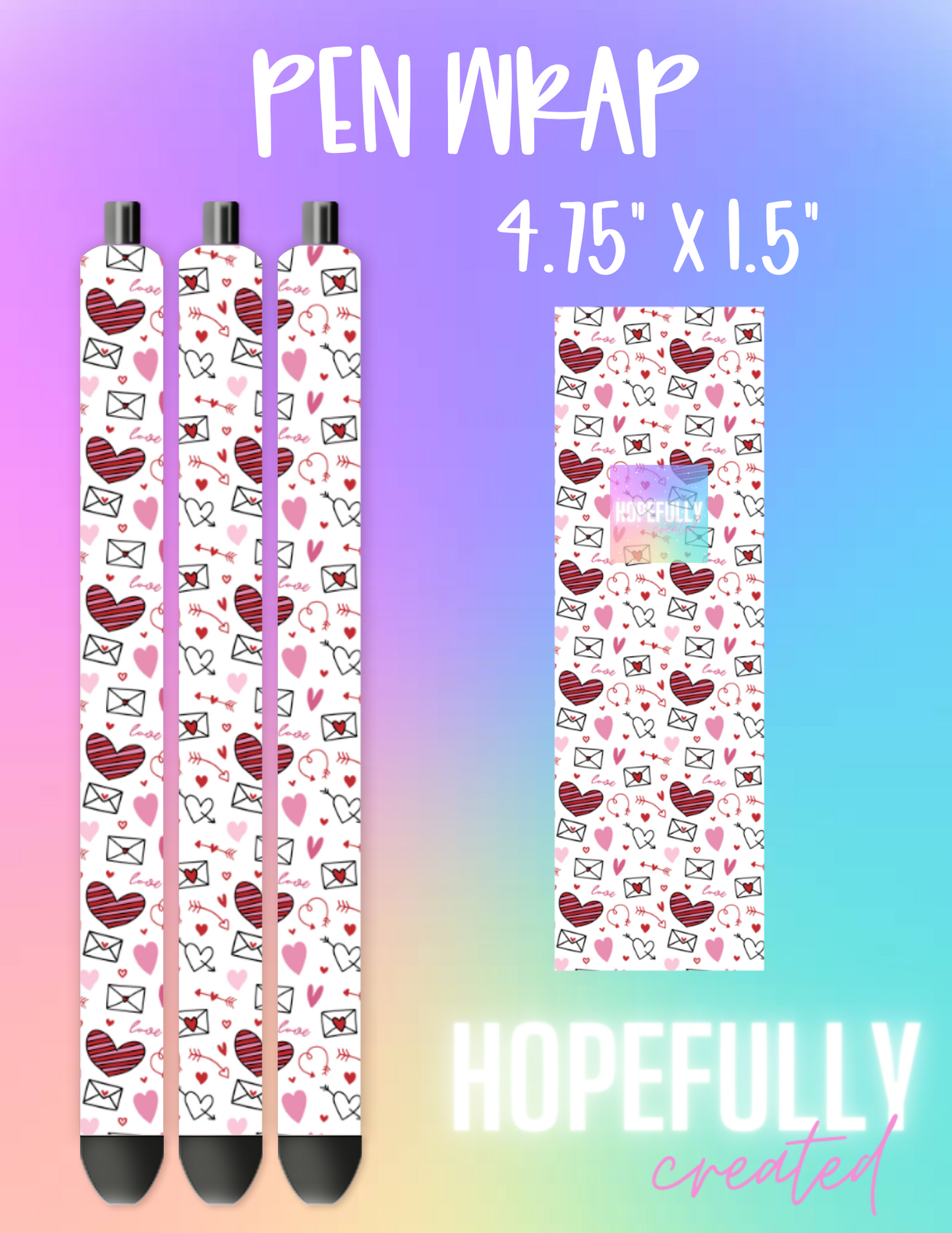 Hearts  Pen Wrap-708