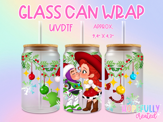 Christmas Jessie UVDTF Glass Can Wrap