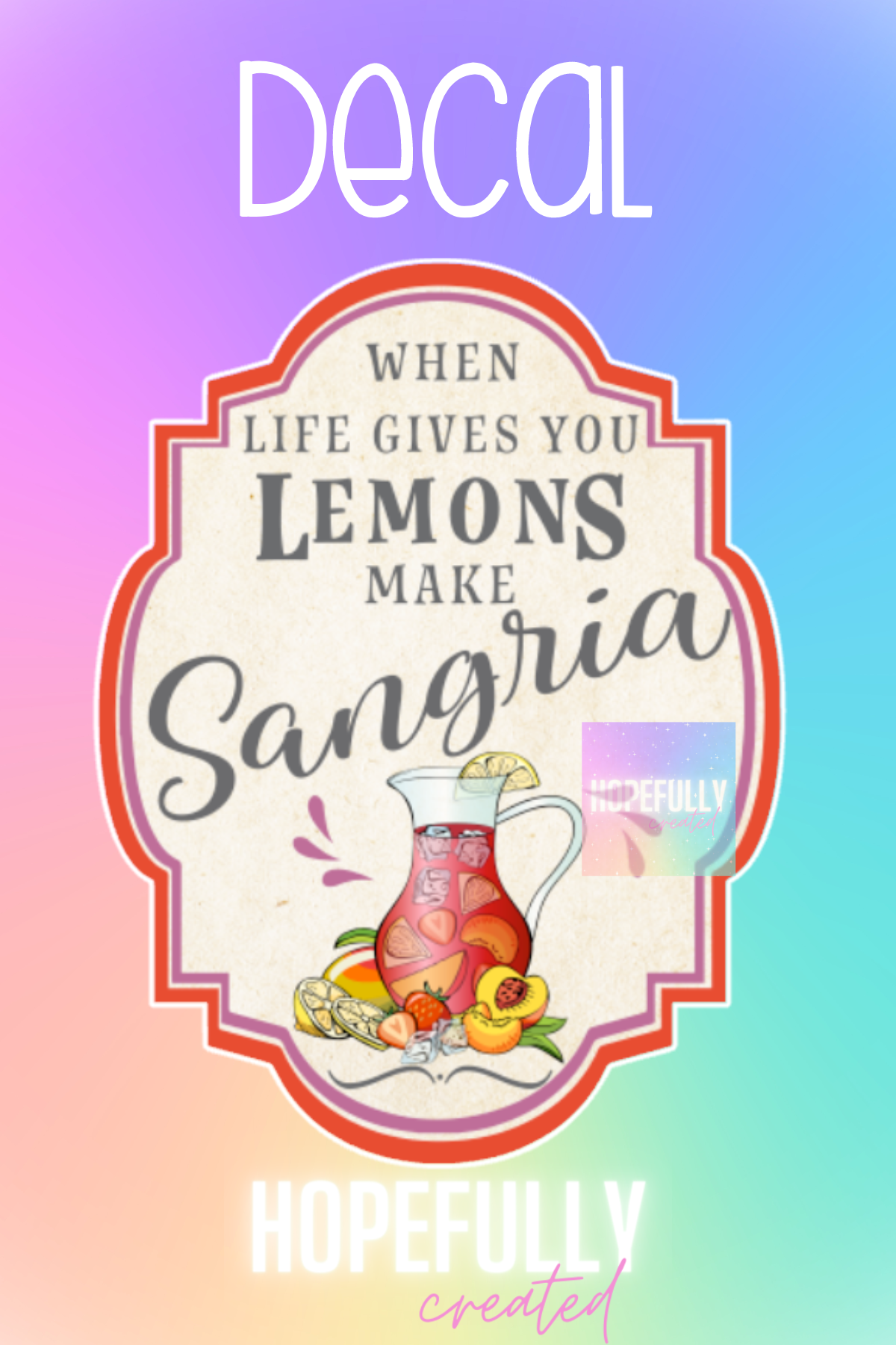 Lemons Sangria Decal-206