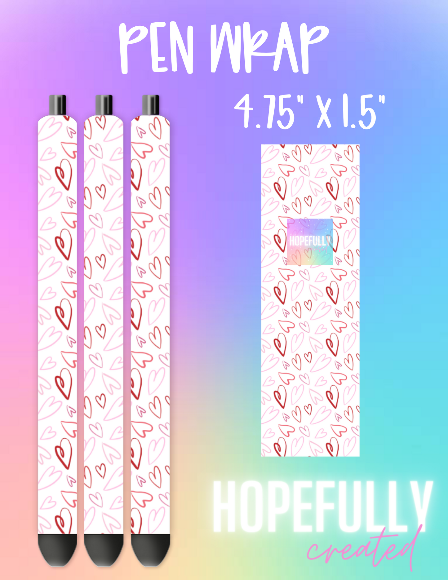 Hearts Pen Wrap-710