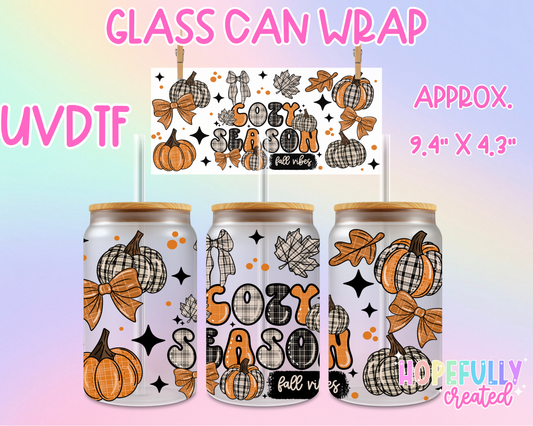 Cozy season UVDTF Glass Can Wrap