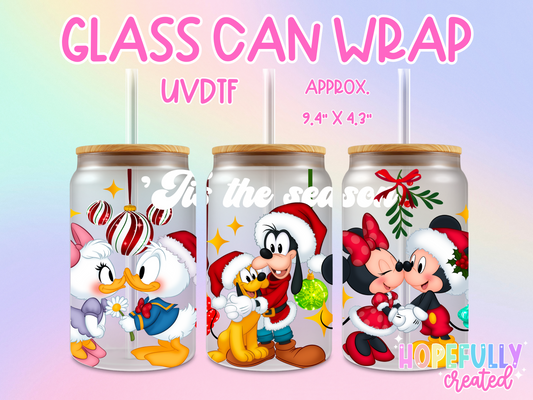 Tis the Season UVDTF Glass Can Wrap