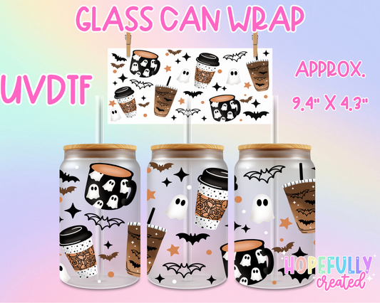 Ghost Coffee UVDTF Glass Can Wrap