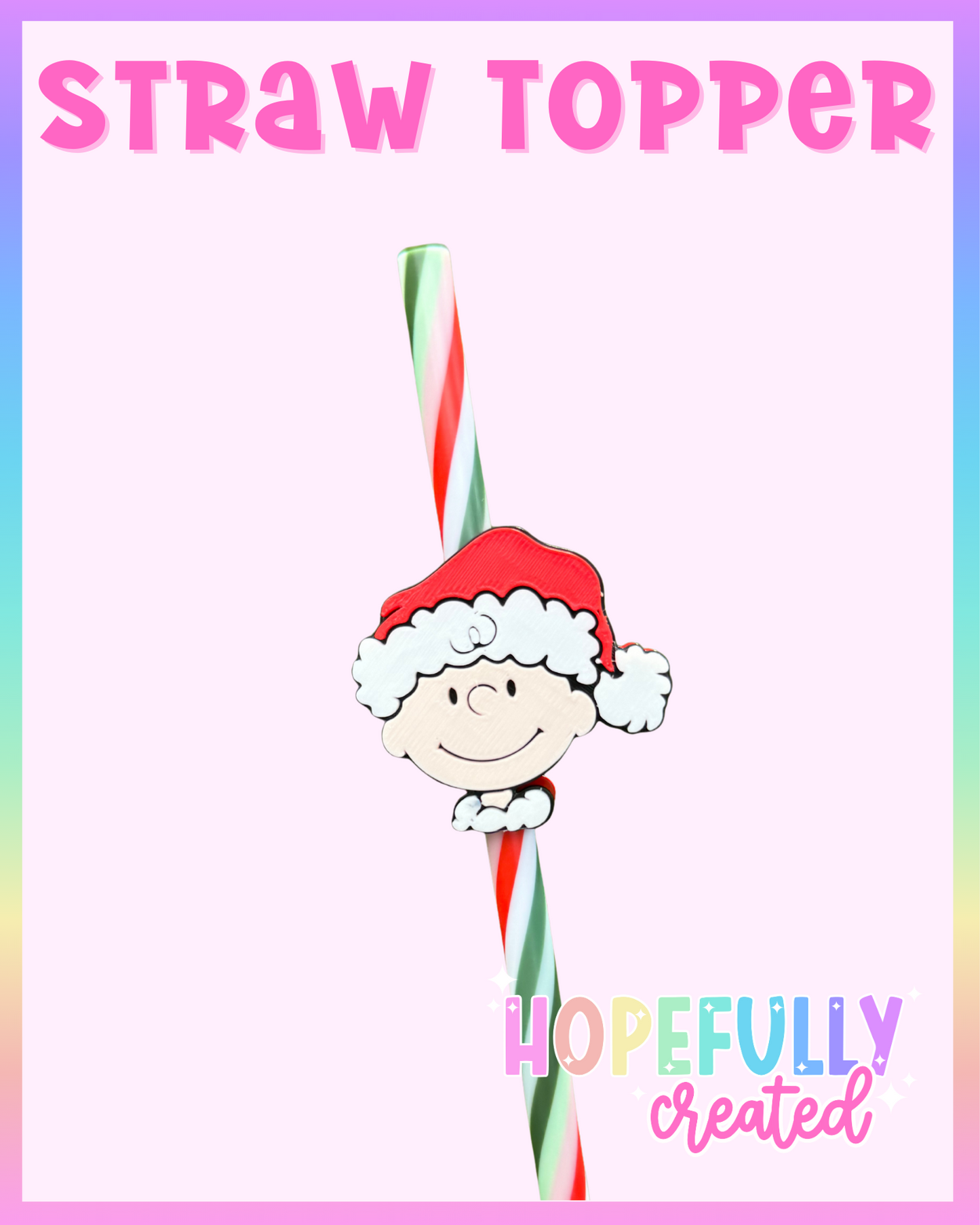Christmas Charlie Straw Topper