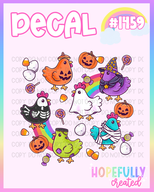 Halloween Chickens Decal-1459