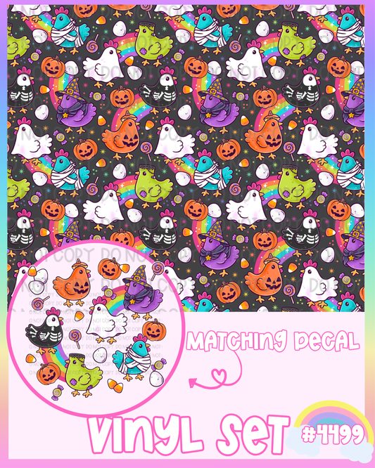 Halloween Chickens Vinyl Set