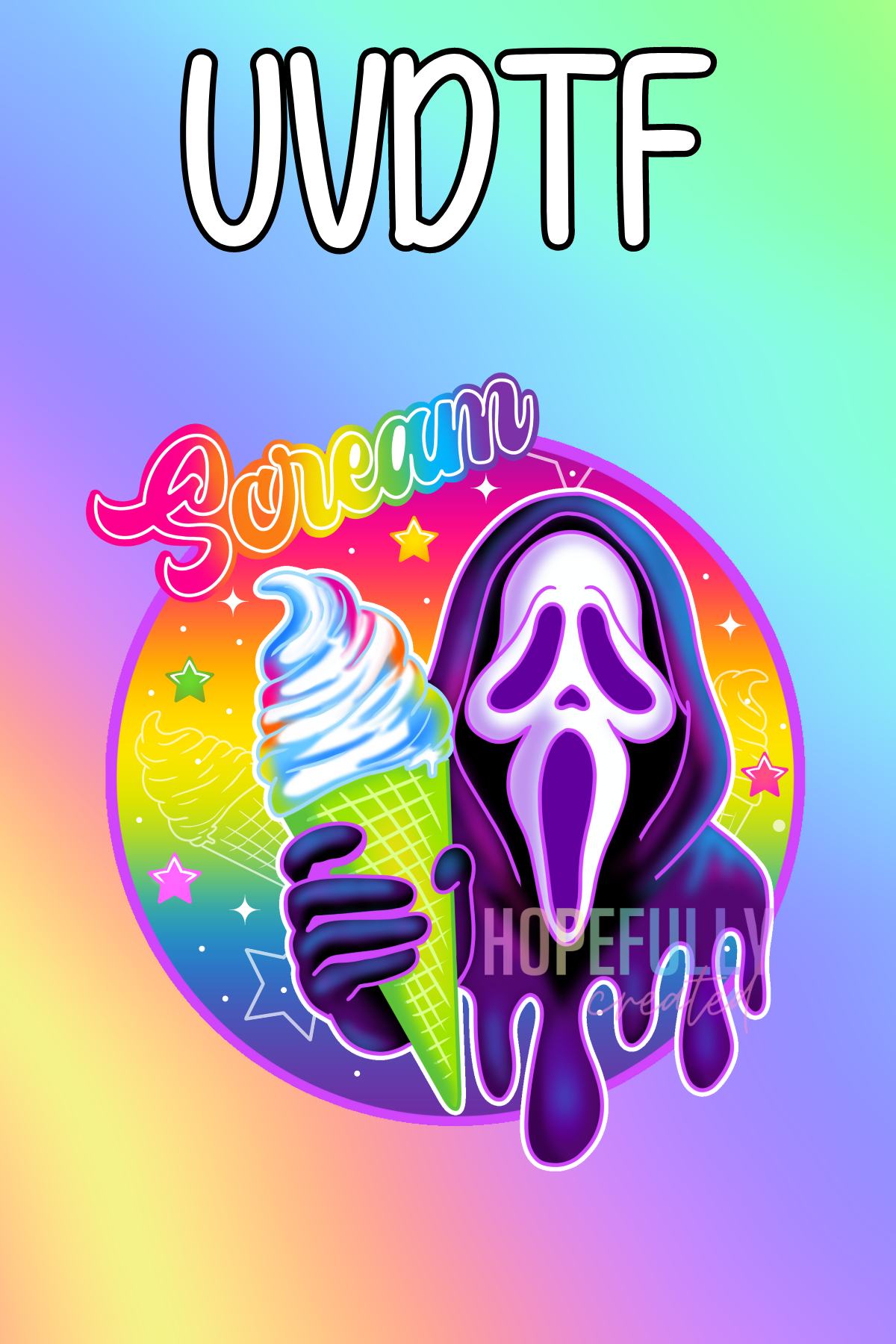 Scream IceCream UVDTF Decal