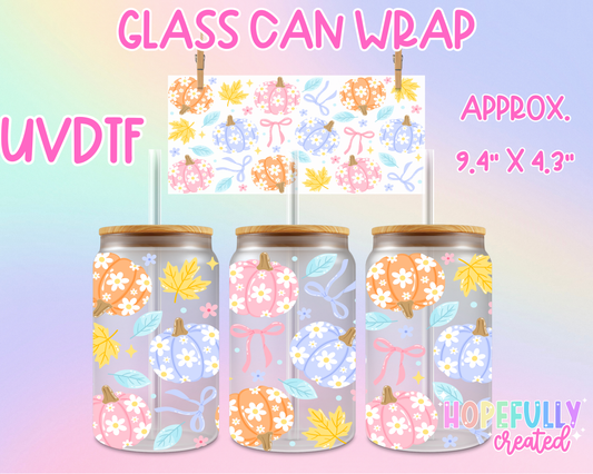 Pumpkins UVDTF Glass Can Wrap