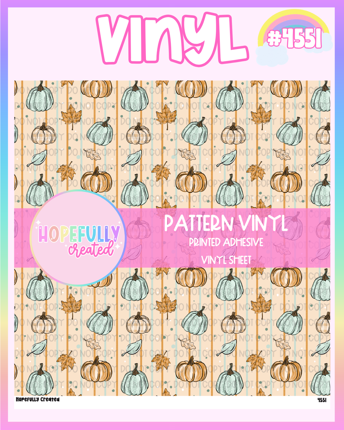 Fall Pumpkins Vinyl Collection - 4551