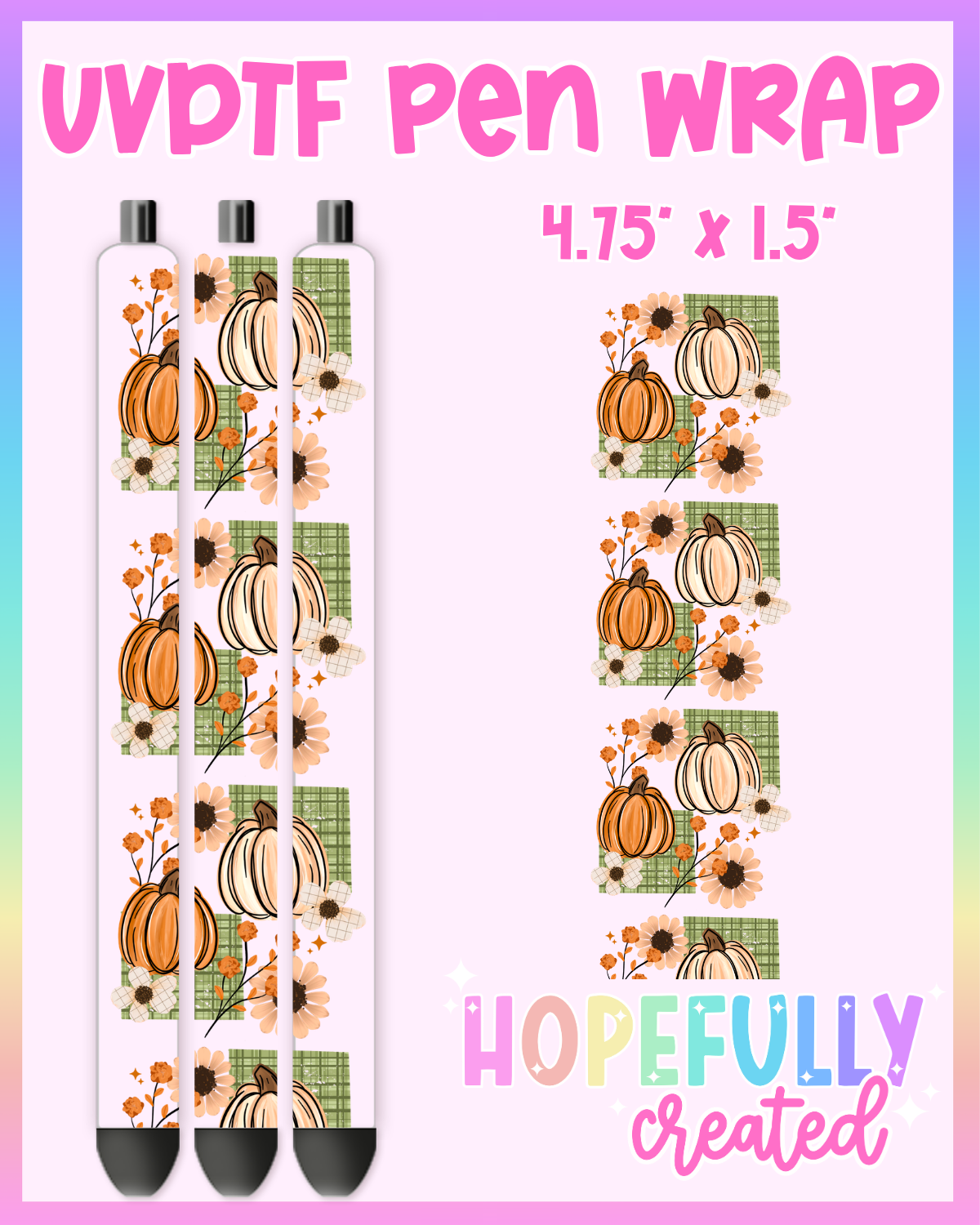 Pumpkins UVDTF Pen Wrap
