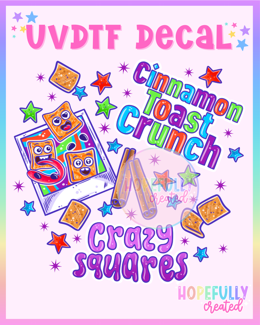 Cinnamon Toast UVDTF Decal