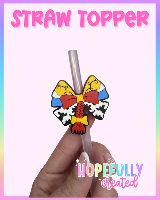 Toy S Cowgirl Straw Topper