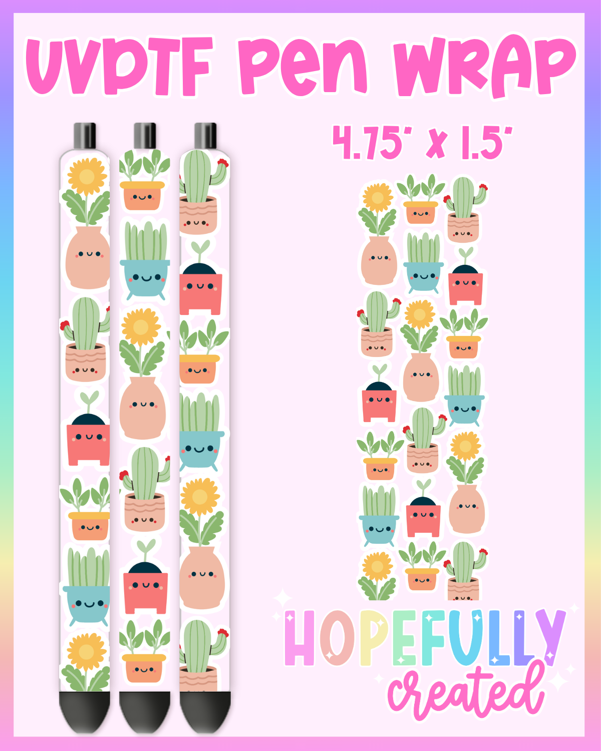 Plants UVDTF Pen Wrap